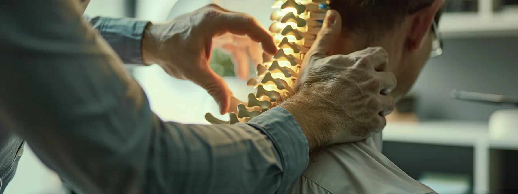 a chiropractor in buckhead, atlanta, adjusting a patient's spine with precision and care.