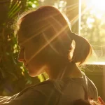 a woman receiving a soothing spinal adjustment from a skilled chiropractor in a serene, sunlit treatment room.