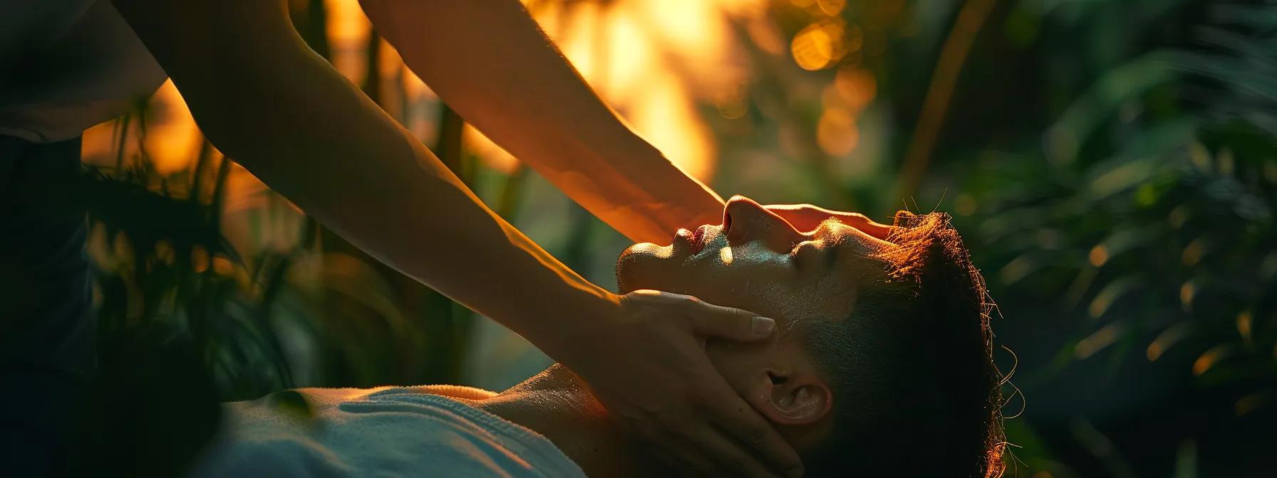 a person receiving a soothing massage on their neck and shoulders to alleviate chronic pain.