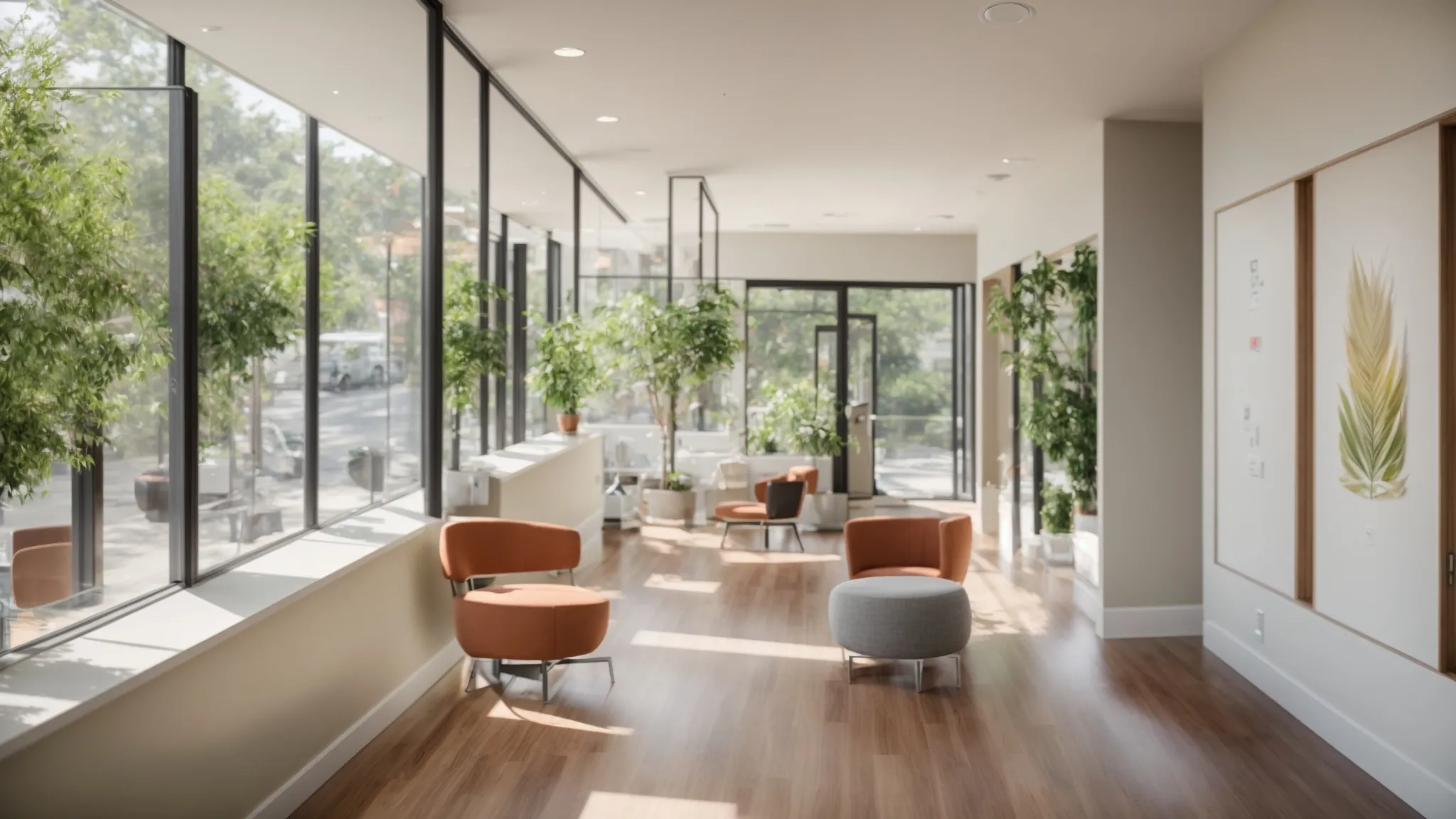 a serene chiropractic office in atlanta, showcasing a tranquil environment with a bright, airy atmosphere, where a patient is thoughtfully engaged in a wellness consultation, highlighting the transformative impact of chiropractic care on holistic health.