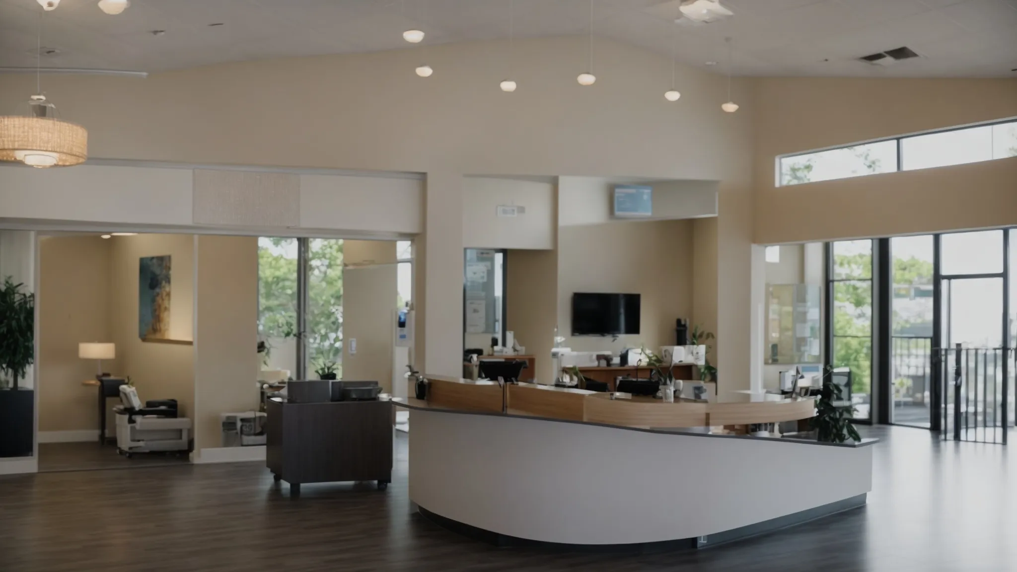 a serene chiropractic office in atlanta, bathed in soft natural light, showcases a patient joyfully sharing their success story with a practitioner, embodying the transformative power of personalized chiropractic care for back pain recovery.